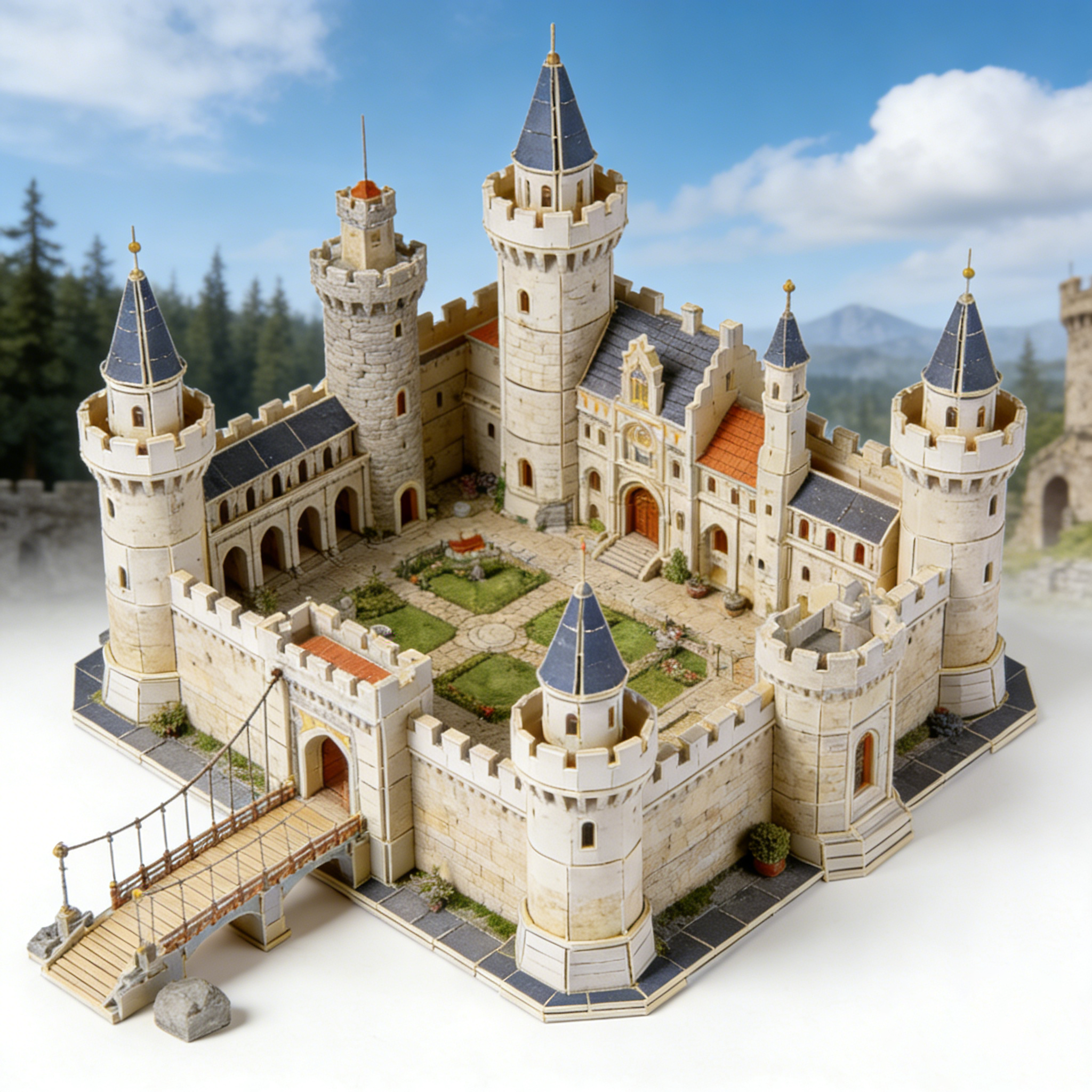Medieval Fortress Castle 3D Wooden Puzzle