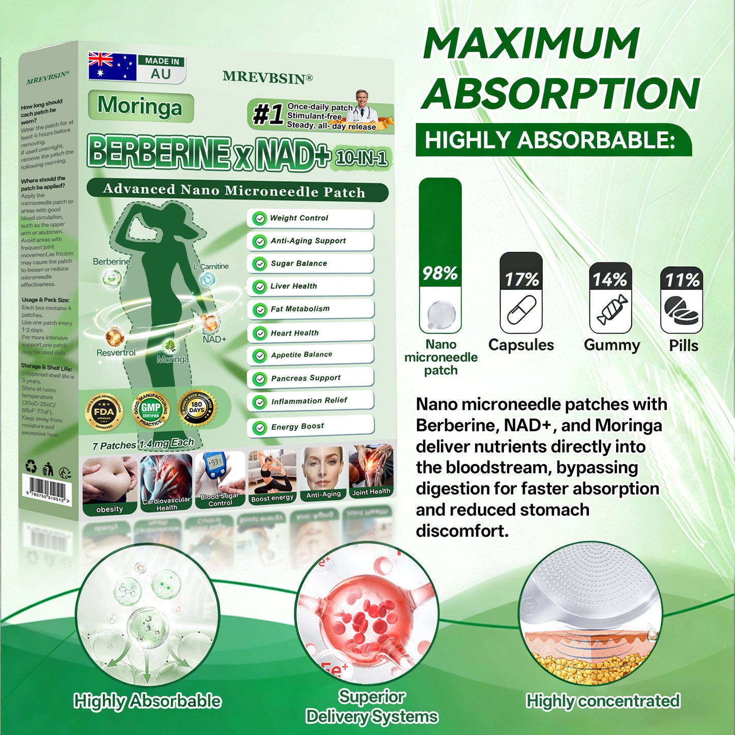 𝐀𝐔 𝐃𝐨𝐜𝐭𝐨𝐫 𝐑𝐞𝐜𝐨𝐦𝐦𝐞𝐧𝐝𝐞𝐝🥏|  𝐌𝐑𝐄𝐕𝐁𝑺𝑰𝑵® 𝐔𝐩𝐠𝐫𝐚𝐝𝐞𝐝 𝐋𝐚𝐫𝐠𝐞-𝐂𝐨𝐯𝐞𝐫𝐚𝐠𝐞 𝟏𝟎-𝐢𝐧-𝟏 𝐀𝐝𝐯𝐚𝐧𝐜𝐞𝐝 𝐍𝐚𝐧𝐨 𝐌𝐢𝐜𝐫𝐨𝐧𝐞𝐞𝐝𝐥𝐞 𝐏𝐚𝐭𝐜𝐡 (𝐉𝐮𝐬𝐭 𝐨𝐧𝐜𝐞 𝐚 𝐝𝐚𝐲, 𝐯𝐢𝐬𝐢𝐛𝐥𝐞 𝐜𝐡𝐚𝐧𝐠𝐞𝐬 𝐢𝐧 𝟕 𝐝𝐚𝐲𝐬)