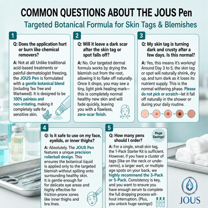 JOUS® 𝟕-𝐃𝒂𝘆 𝐒𝗸𝐢𝐧 𝐓𝒂𝗴 & 𝐒𝐩𝙤𝐭 𝐄𝐫𝒂𝐬𝙚𝐫 Rollerball Pen